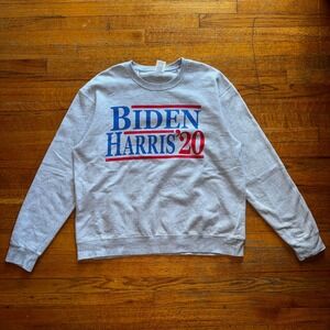 Unisex Biden Harris 2020 Campaign Sweatshirt Gray Large